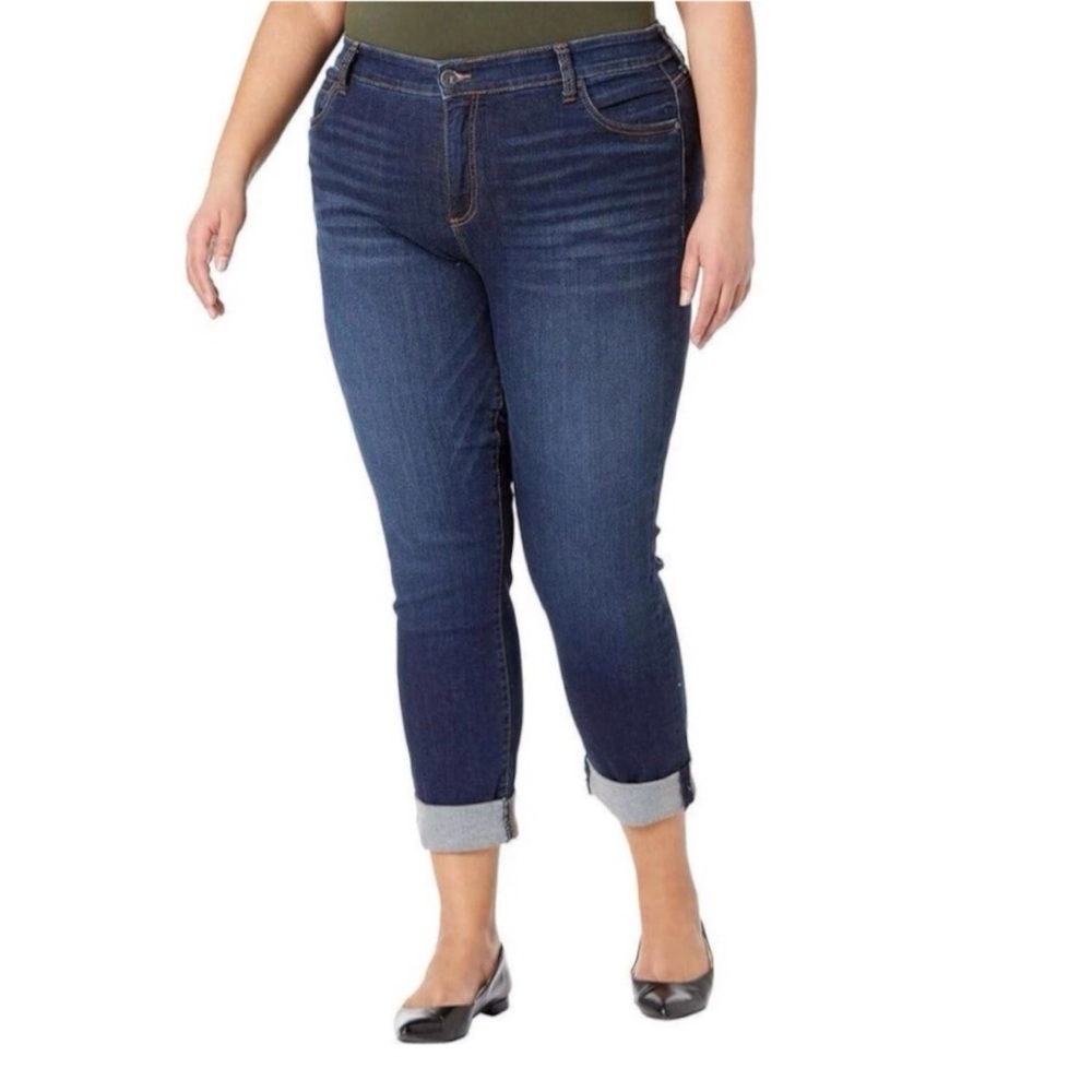 Kut From the Kloth Jeans Size 22W Blue Katy Boyfriend Uncuffed New